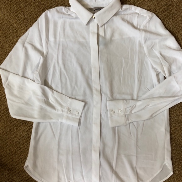 NWT H&M white polyester blouse size Small - Picture 5 of 6